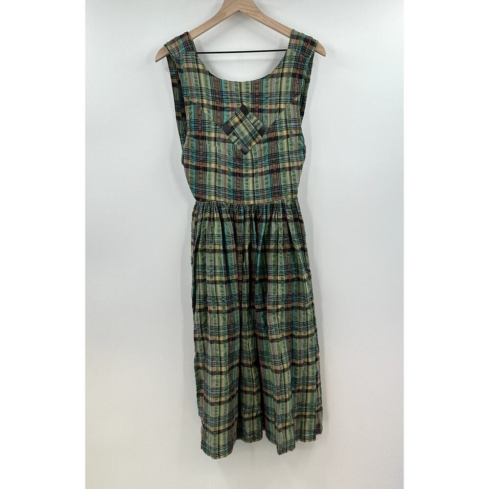 Plaid Sleeveless Dress